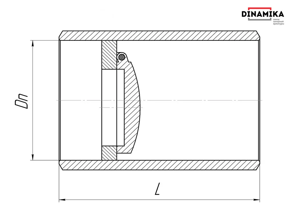 Обратный клапан 19с38нж Ду100 под приварку